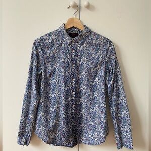 JCrew Liberty Women’s Blouse Button Down Shirt | Size 4 - Small | Floral Print